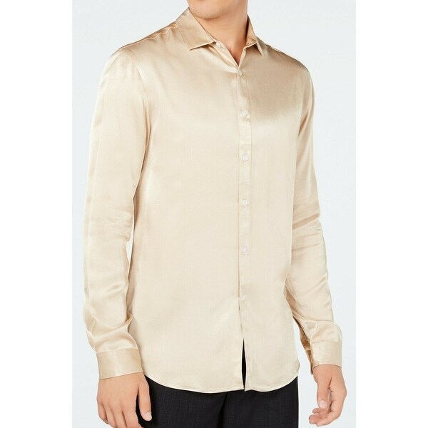 beige slim fit dress shirt