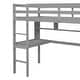 preview thumbnail 18 of 38, Twin Size Loft Bed with desk and shelves and Safety Guardrail and ladder
