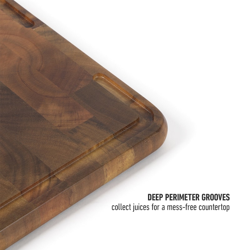 Calphalon Edge Guard Large 20 x 15, 18 x 12, or 13.6 x 9.5in End Grain Acacia Wood Cutting Board
