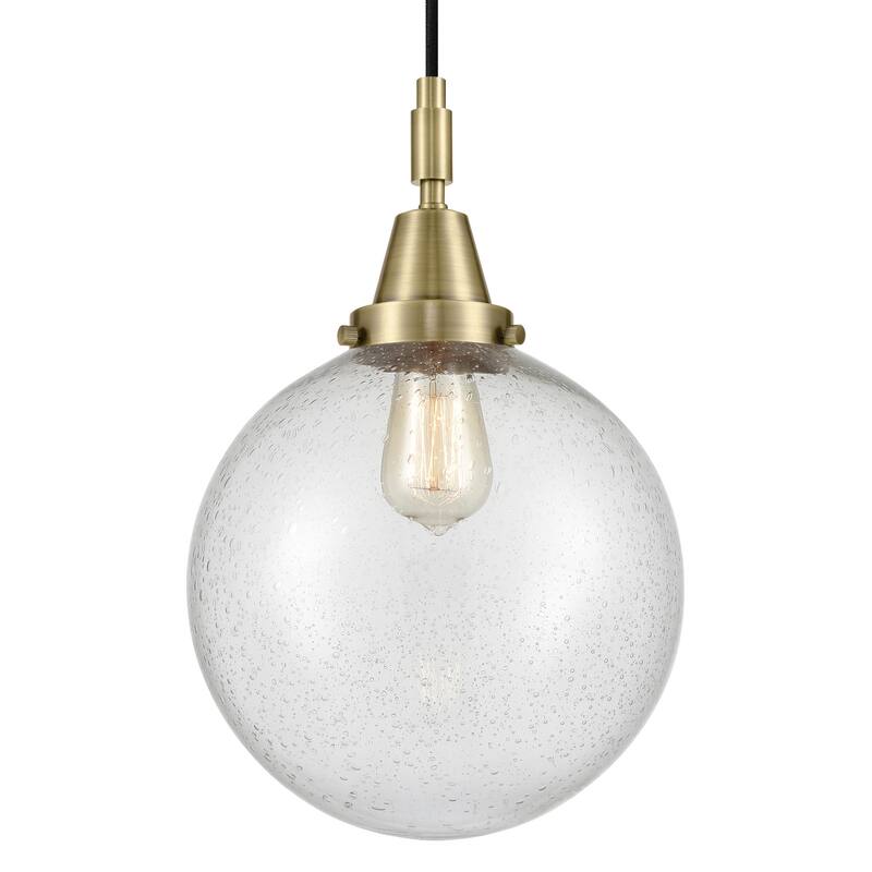Innovations Lighting 447-1P-G204-10 Beacon 10" Wide Mini Pendant with - Antique Brass