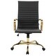 preview thumbnail 3 of 42, LeisureMod Harris High-Back Leather Office Chair With Gold Frame