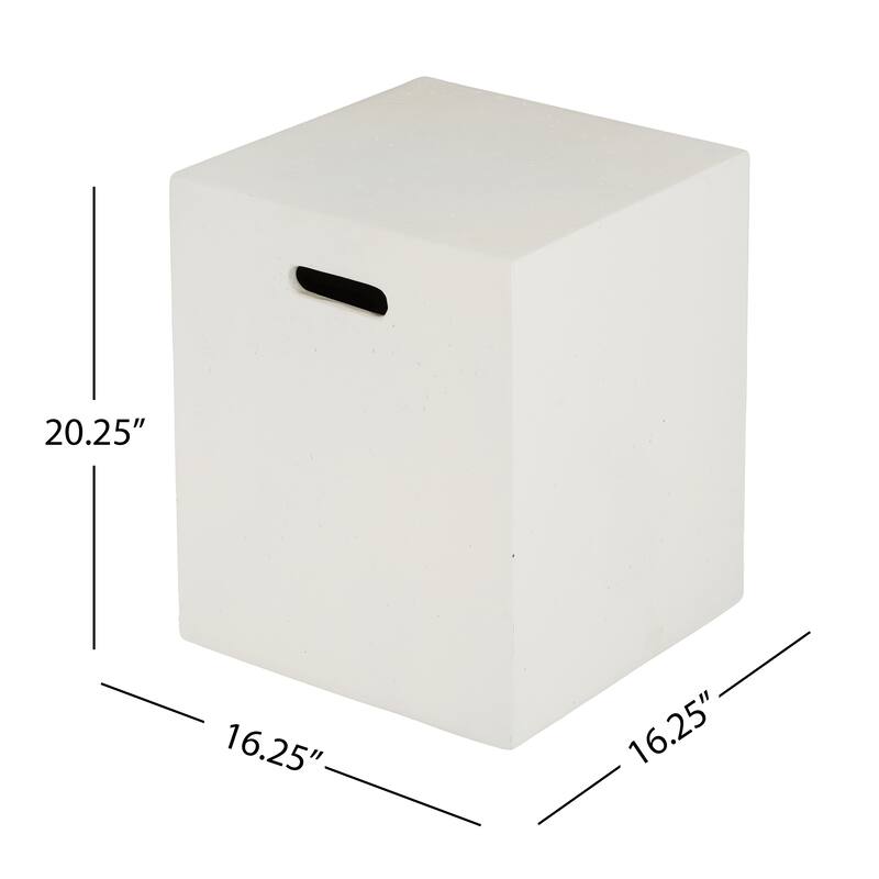 Christopher Knight Home - Aidan Outdoor Lightweight Concrete Tank Holder Side Table