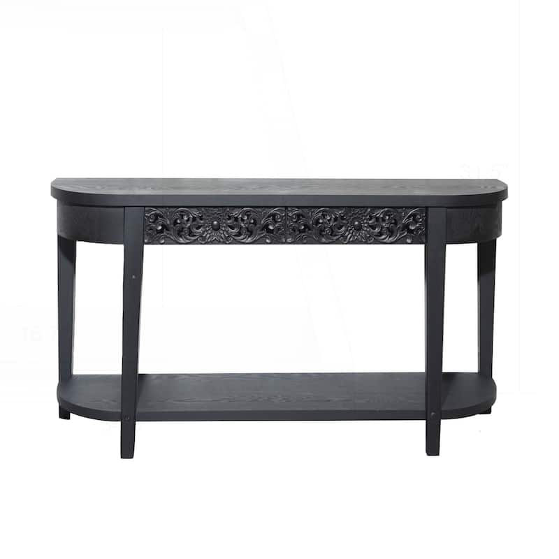 Exquisite Wooden Console Table with Versatile Storage and Stylish Design