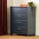 preview thumbnail 17 of 15, South Shore Asten Traditional Kids' 4-drawer Chest Blueberry