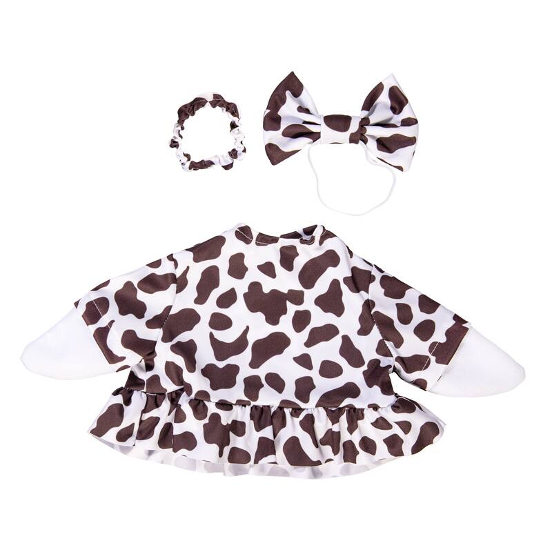 Porch Goose Outfit for Garden Statue - Cow Print Gown