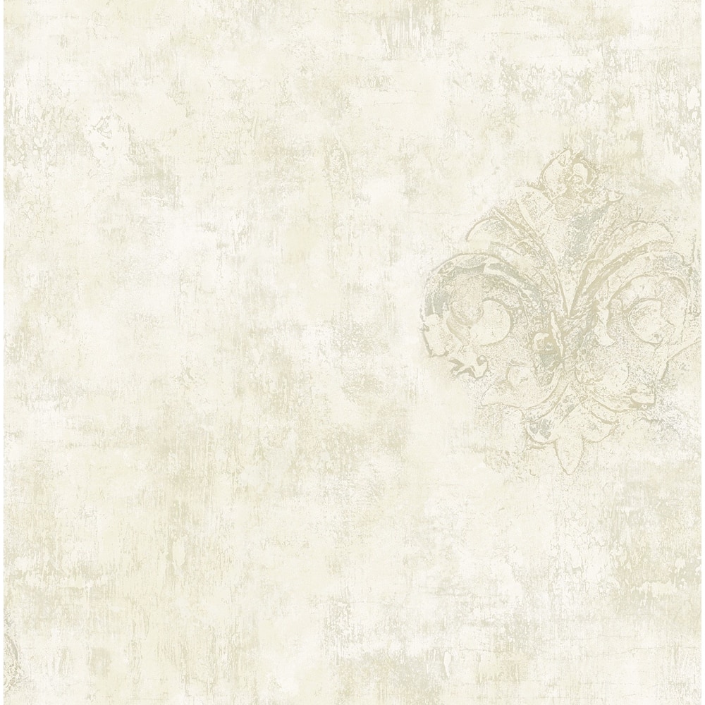 Seabrook Designs Galilea Damask Faux Unpasted Wallpaper