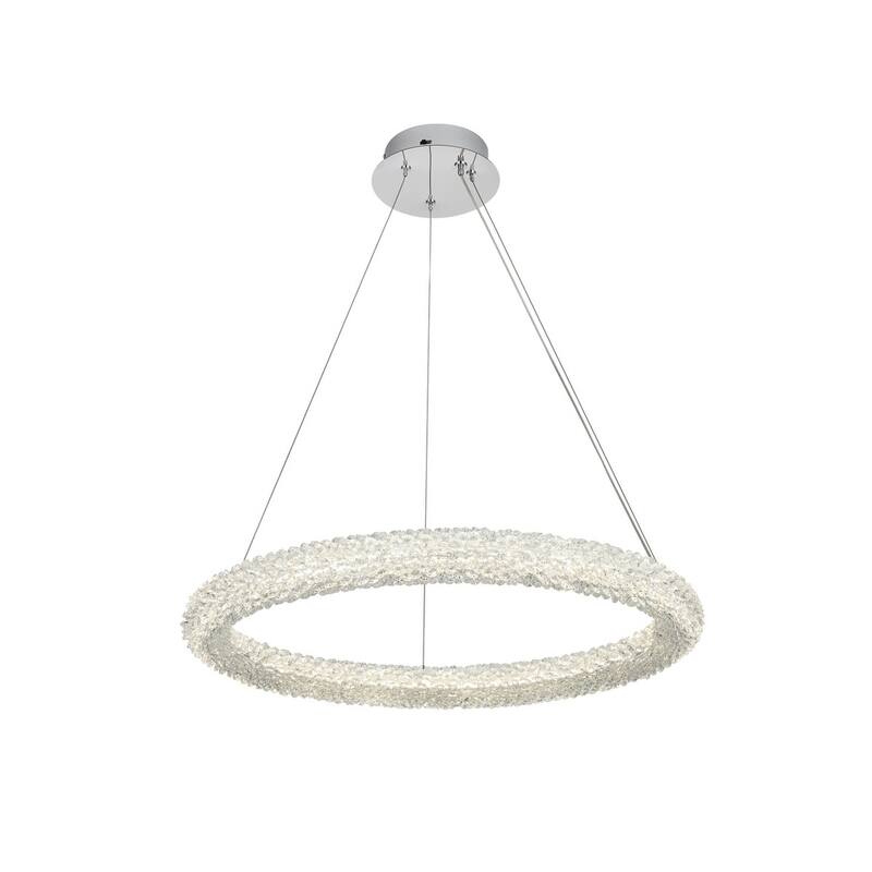 Elegant Lighting 3800D26 Bowen 26" Wide LED Crystal Ring Chandelier