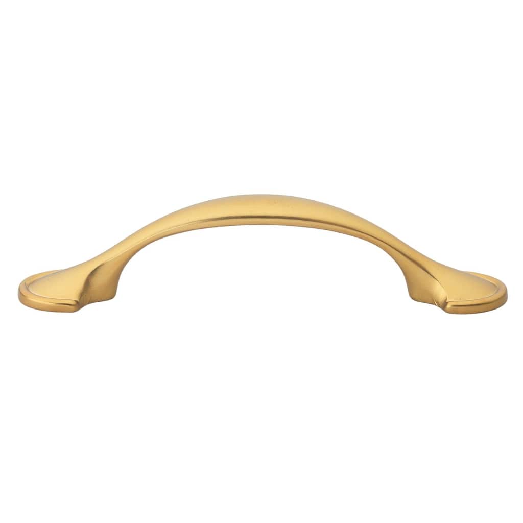 GlideRite 10-Pack 3 in. Center Gold Arch Cabinet Pulls - Brass Gold