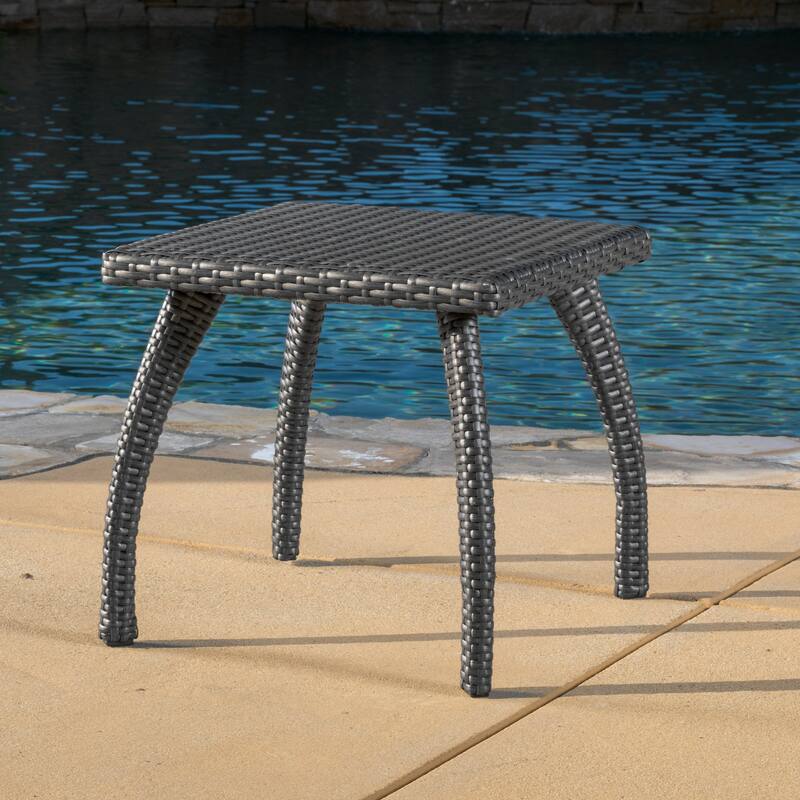 Honolulu Outdoor Wicker Side Table by Christopher Knight Home