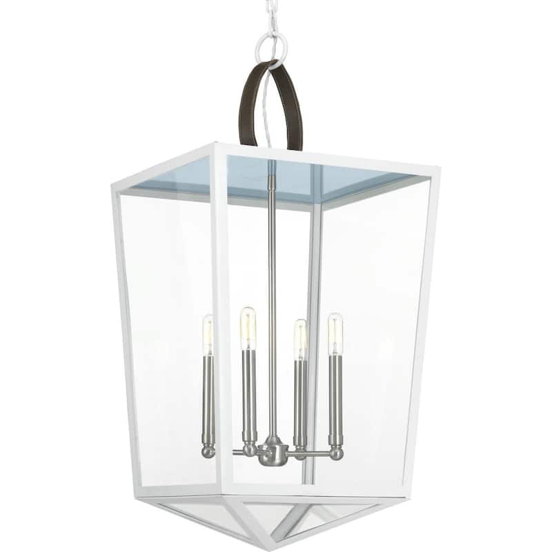 POINT DUME® Shearwater Collection White Large Pendant - 16.25 in x 16.25 in x 32 in - 16.25 in x 16.25 in x 32 in