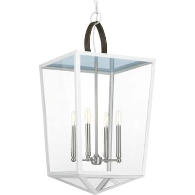 POINT DUME® Shearwater Collection White Large Pendant - 16.25 in x 16.25 in x 32 in