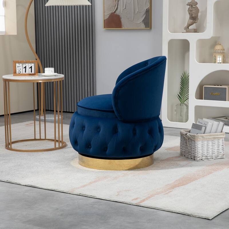360 Degree Swivel Cuddle Barrel Accent Storage Chairs, Round Armchairs with Wide Upholstered, for Living Room