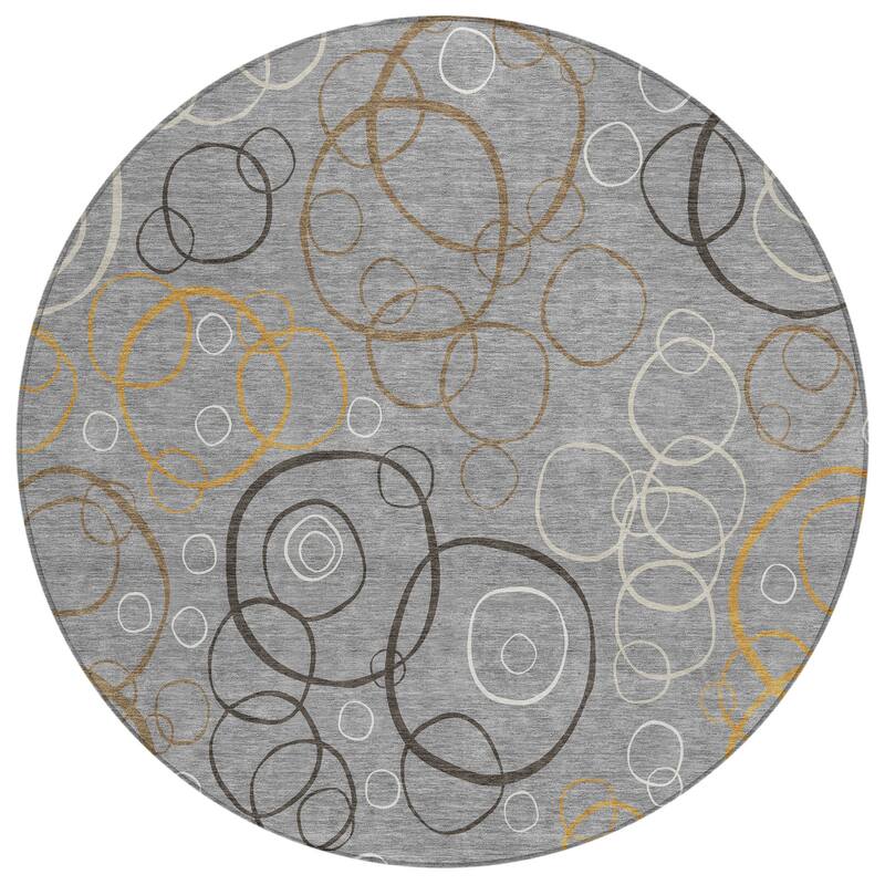 Machine Washable Indoor/ Outdoor Contemporary Nexus Chantille Rug