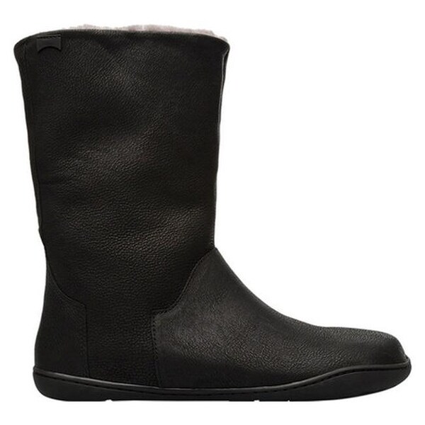 black leather calf boots womens
