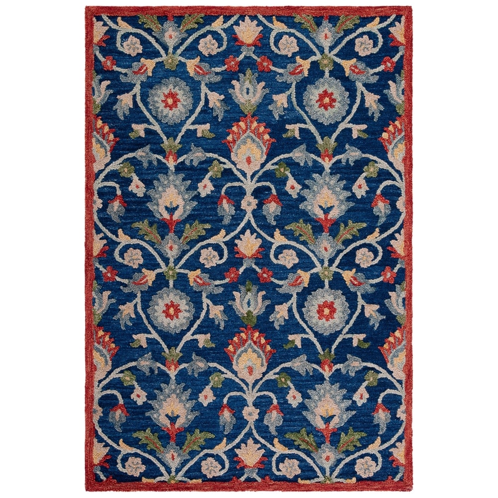 SAFAVIEH Handmade Blossom Violanta Floral Wool Rug