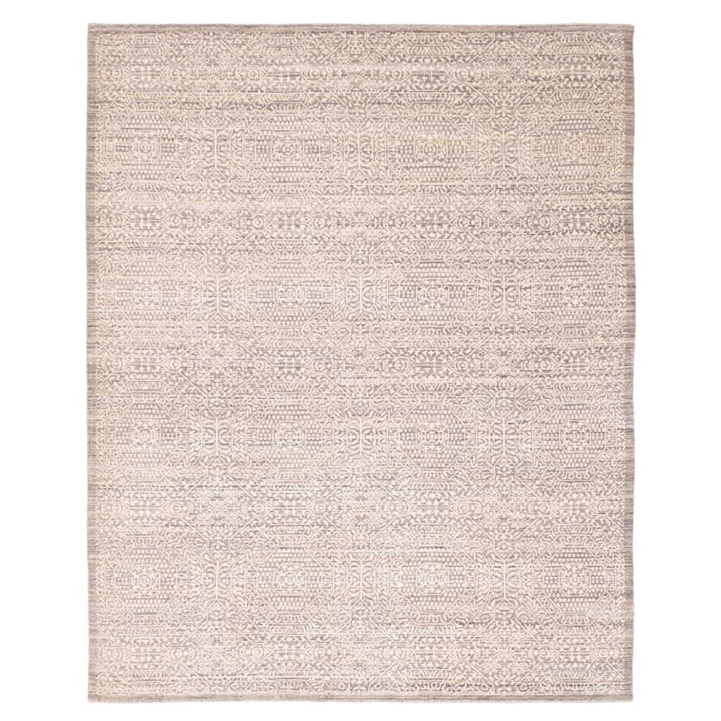 ECARPETGALLERY Hand Loomed Elysian Dark Grey Wool Rug - 8'1 x 9'11