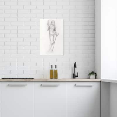 Wynwood Studio Canvas Classic and Figurative Nude Female Figure Black and Wall Art Canvas Print
