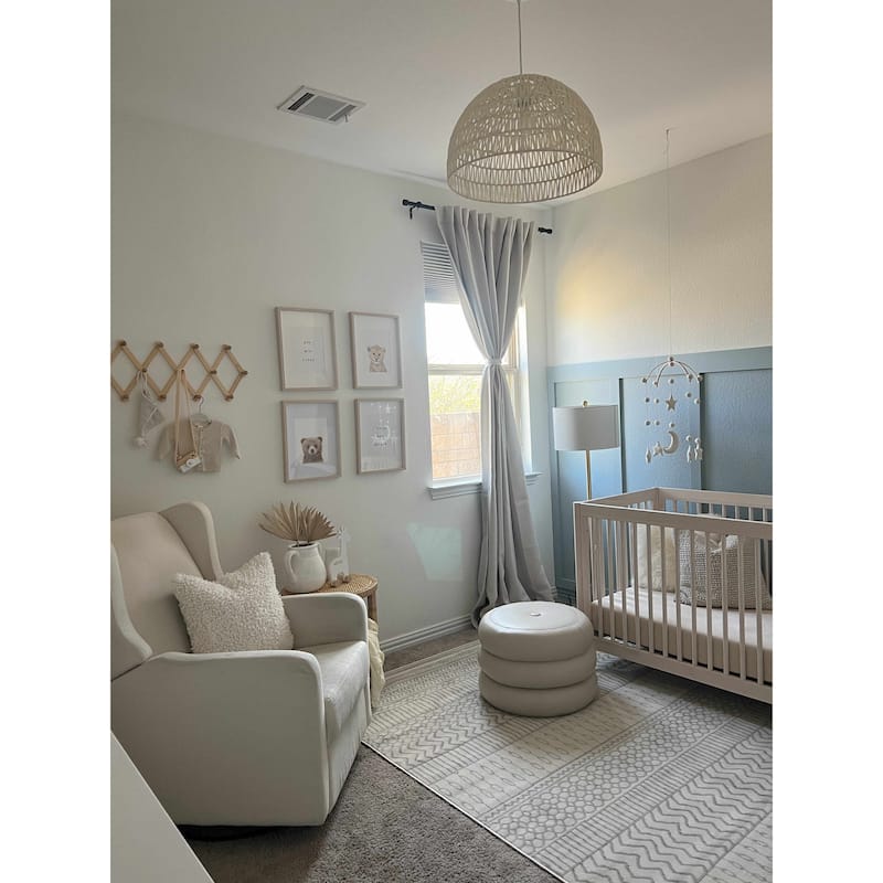 Hauteloom Lascassas Living Room, Bedroom Area Rug - Medium Gray, Charcoal, Off White - 5' x 7'