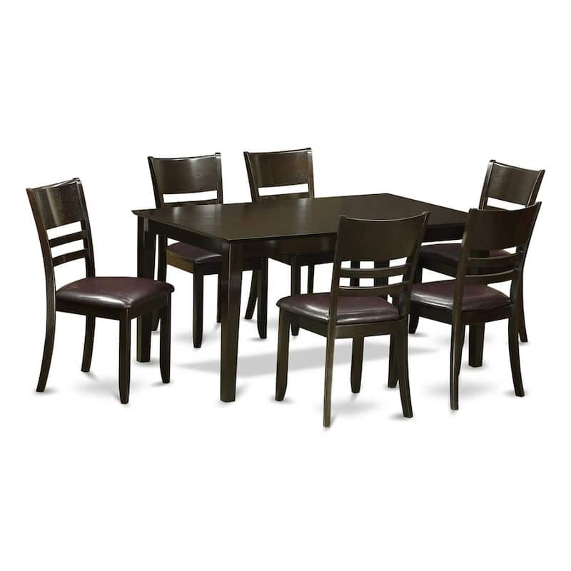 Kitchen Dining Set - Table and Chairs - Modern Room Set - Cappuccino Finish - HomeStock