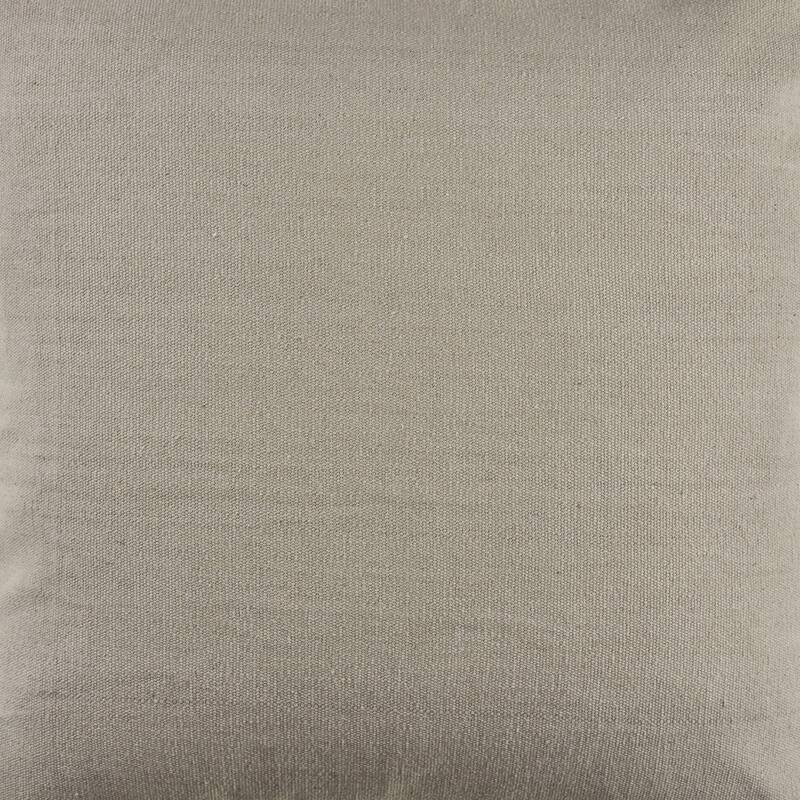 Handwoven Solid Square Throw Pillow Cover with Flanged Border - 24" - Taupe Brown