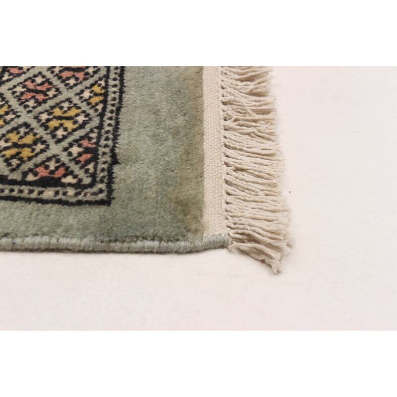 Finest Peshawar Bokhara Green Rug 5'7" x 7'9" - 5'7 x 7'9