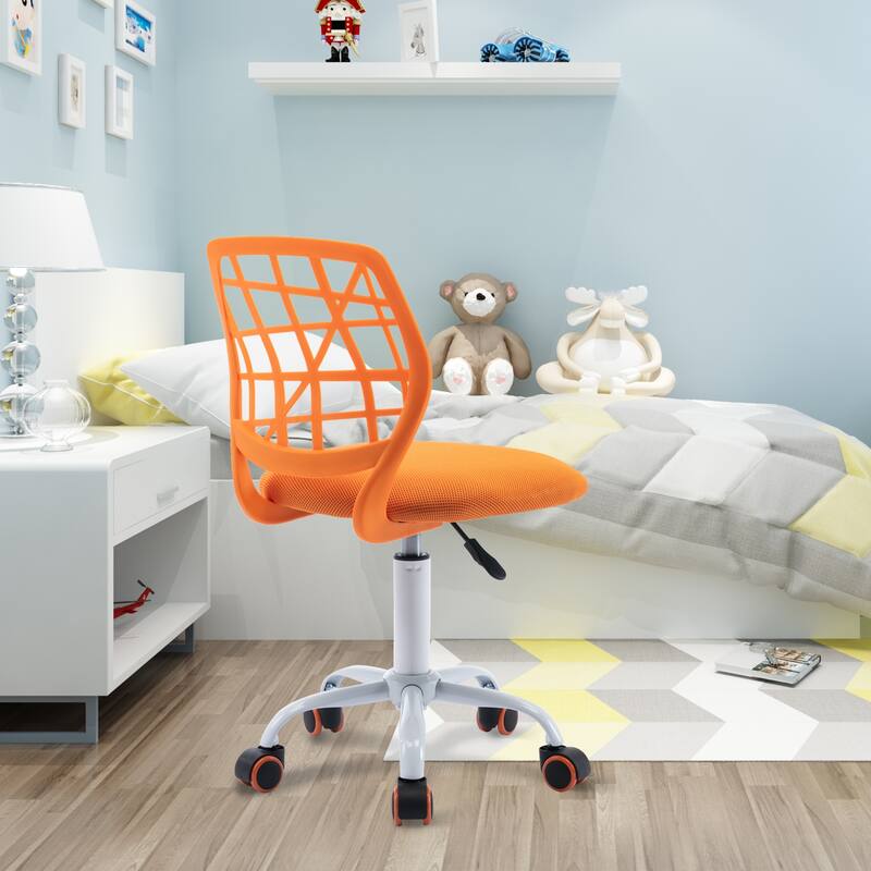 Mesh Ergonomic Swivel Armless Kids Study Chair with Adjustable Height