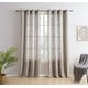 preview thumbnail 44 of 62, HLC.me Madison Faux Linen Textured Sheer Privacy Sun Light Filtering Window Grommet Thick Curtains Panels, Set of 2
