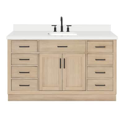 Ariel T061SWQRVO Hepburn 61" Free Standing Single Basin Vanity Set