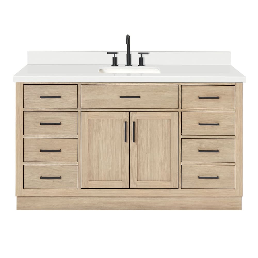 Ariel T061SWQRVO Hepburn 61" Free Standing Single Basin Vanity Set