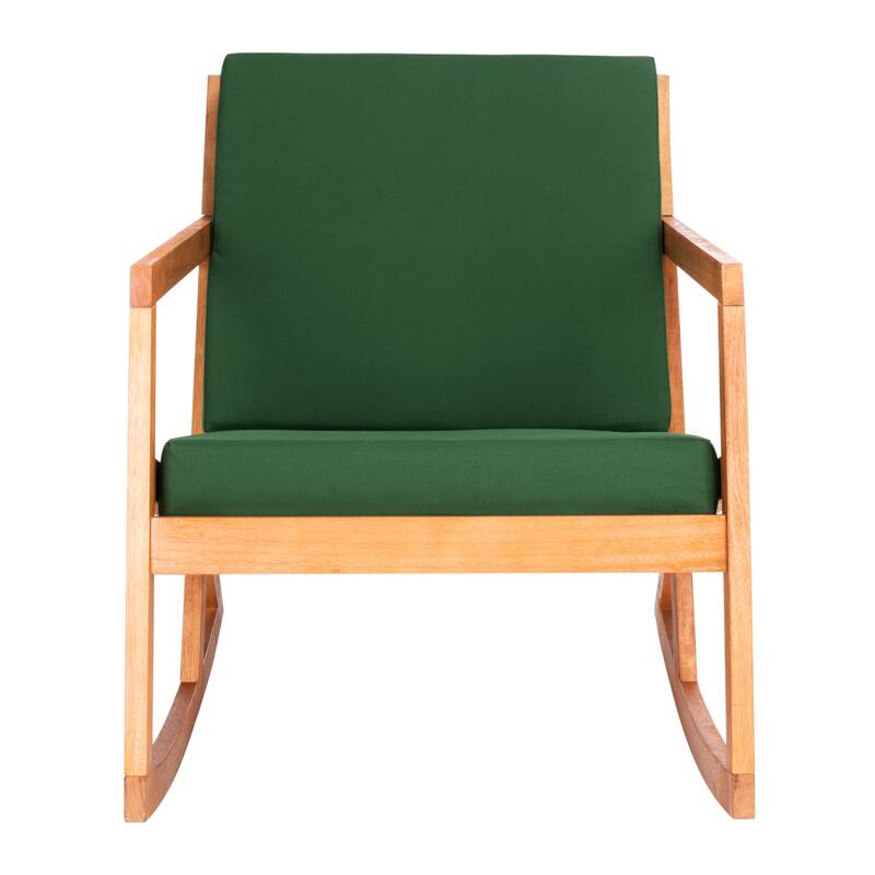 SAFAVIEH Outdoor Vernon Rocking Chair - Natural/Green