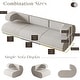 preview thumbnail 12 of 10, WOWMAX Modular Sectional Couches For Living Room, Small L Shaped Couch, Convertible Sleeper Sofa Bed With Cloud Couches