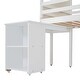 preview thumbnail 31 of 33, Twin Size House-Shaped Wood Bed Low Loft Bed with Desk & Shelf, Unique Kids Bed Tent Bed with Drawer and Roof for Boys Girls