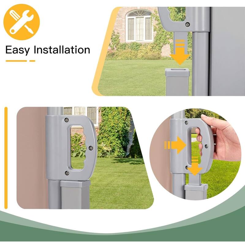 AECOJOY Retractable Side Awning Outdoor Privacy Screen