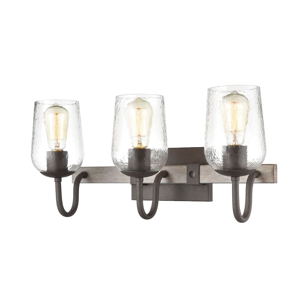Dillon 22-inch Wide 3-Light Vanity Light in Vintage Rust - 22