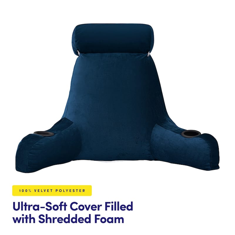 Sweet Home Collection Bed Rest Pillow w/Cup Holders