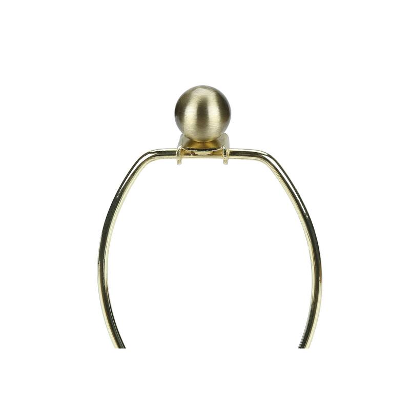 Concrete Table Lamp with Linen Shade Modern Urn Shape