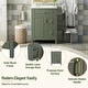 preview thumbnail 9 of 53, GDFStudio - Cielo 24" Bathroom Vanity with Ceramic Sink, 2 Soft Close Drawers, Door & Storage Racks