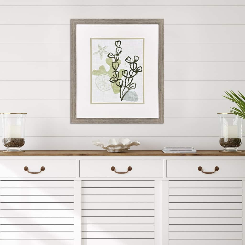 Paragon Coral Blockprint I Framed Art