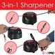 preview thumbnail 3 of 6, Chef PRO Compact 3-in-1 Electric Knife Sharpener System, Black