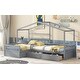preview thumbnail 5 of 29, Twin Size House Bed with 3-Storage Drawers, Grey