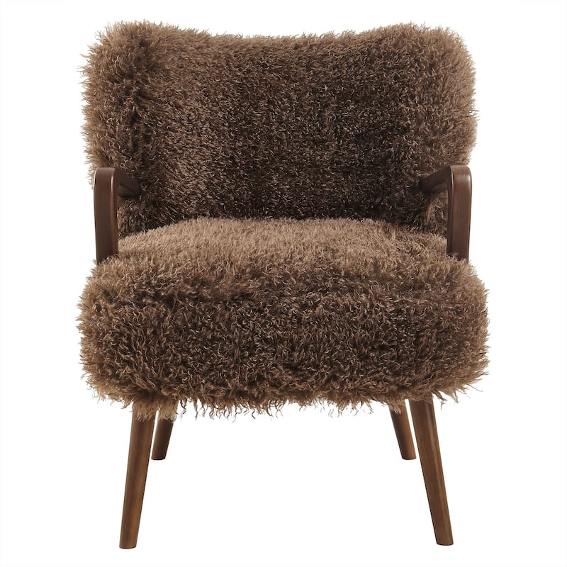 Zerra Faux Shearling Accent Armchair