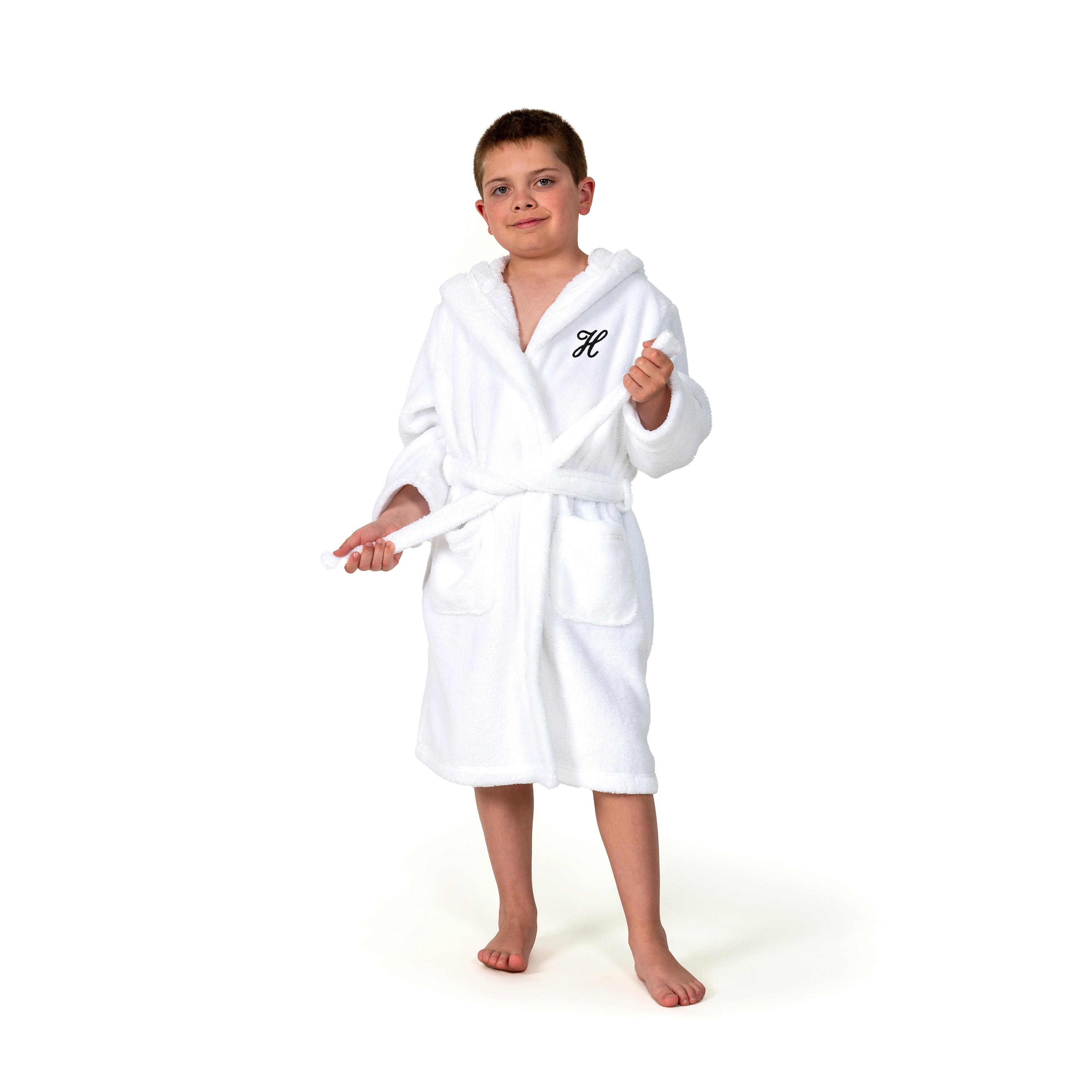Sweet Kids 100% Polyester SUPER PLUSH Double Brushed Hooded Bathrobe with Black - Picture 37 of 380