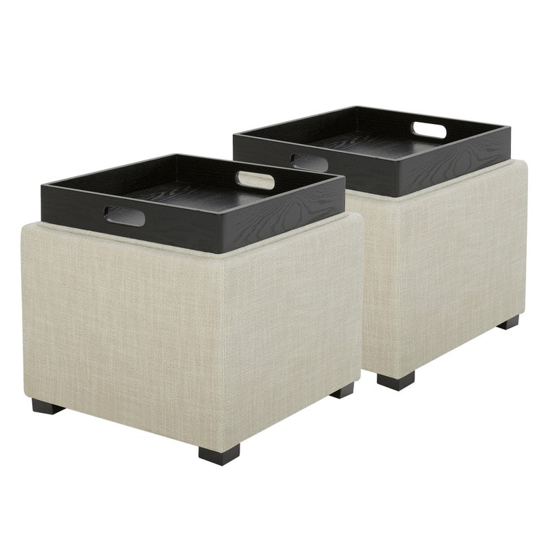 Spruce & Spring Ethan Storage Stool Ottoman