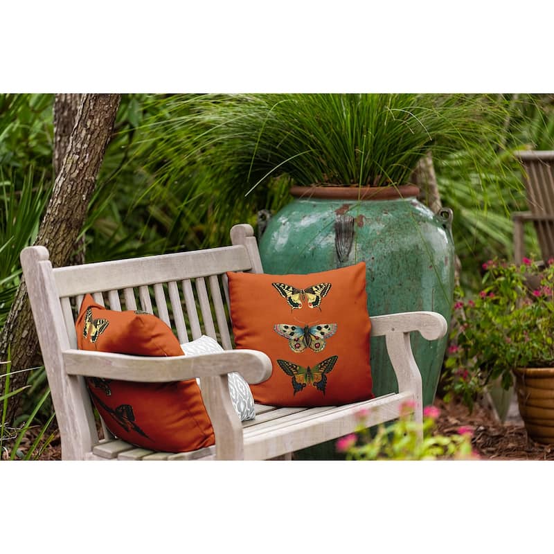 Butterflies Polyester Indoor/Outdoor Pillow
