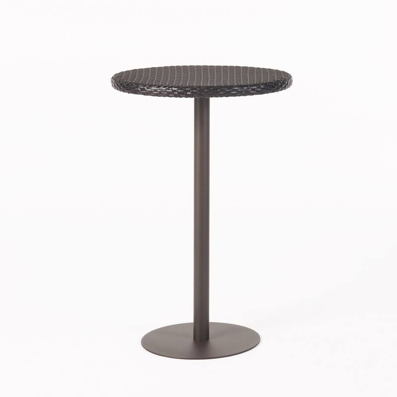Dominica Outdoor 26-inch Round Wicker Bar Table by Christopher Knight Home - 26.00" L x 26.00" W x 40.00" H