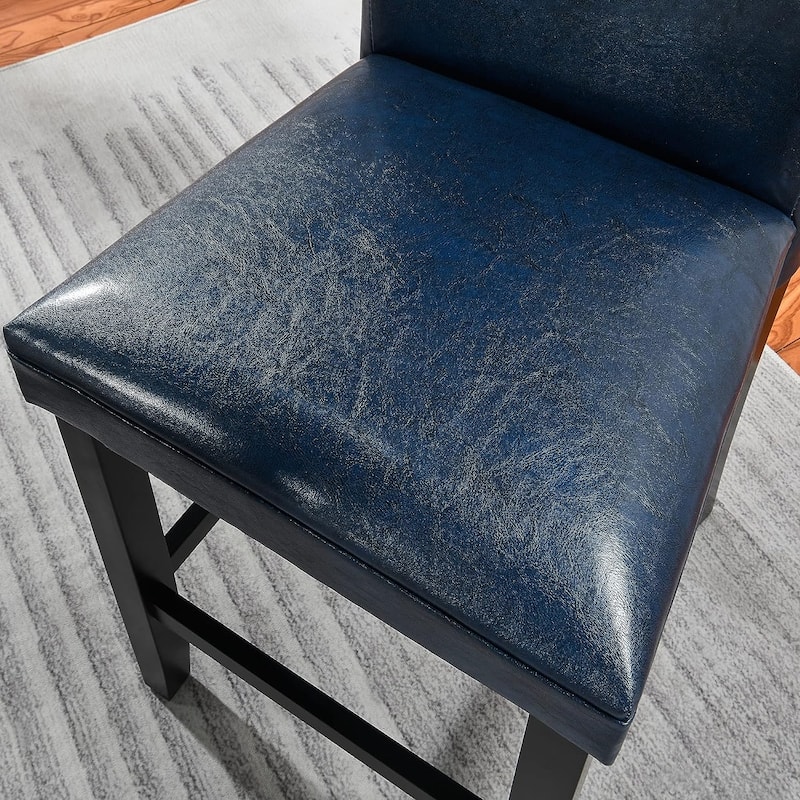 Bar Stools Faux Leather Upholstered Chairs Dining Chairs