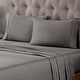 preview thumbnail 31 of 83, Superior Egyptian Cotton 400 Thread Count Solid Deep Pocket Bed Sheet Set Grey - California King