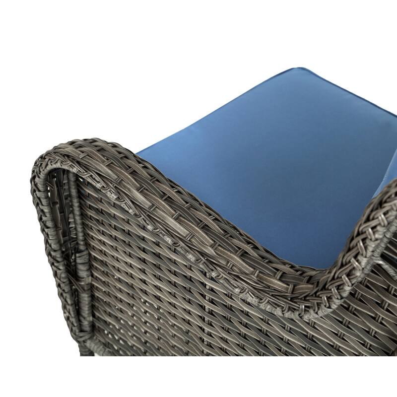 Outdoor Patio Rattan Sectional Sofa Set With Ottoman