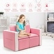 preview thumbnail 5 of 8, Gymax Multi-functional Kids Sofa Table Chair Set 2 Seat Couch
