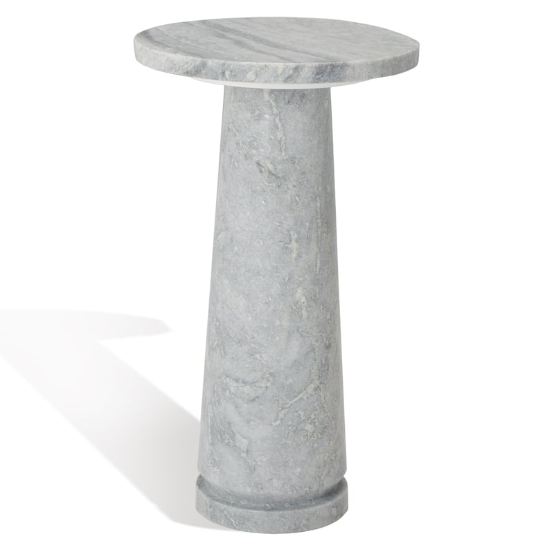 SAFAVIEH Couture Valentia Round Marble Accent Table - 10" W x 10" D x 18" H